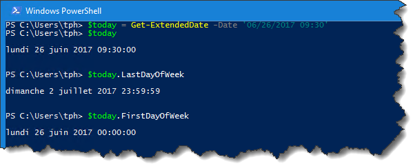 PowerShell – Extend Get-Date with First and Last Day of the Week